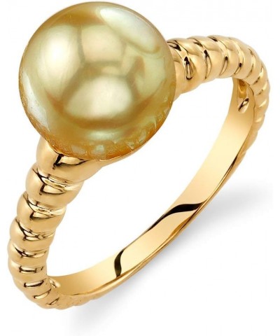 Pearl Ring with Golden South Sea Cultured Pearl and 14K Gold Terrie Pearl Ring for Women $148.17 Rings