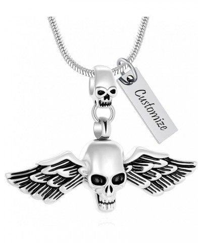 Cremation Jewelry - Skull Ashes Keepsake Stainless steel Unisx Design Cremation Urn Necklace Memorial Jewelry for Love Ashes ...