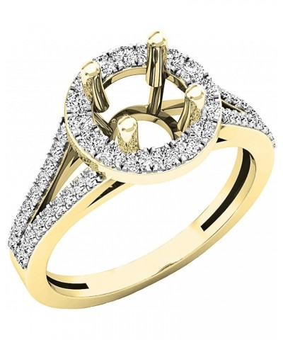 0.45 Carat (ctw) Round White Diamond Split Shank Semi Mount Engagement Ring for Her in 14K Gold 9.5 Yellow Gold $244.75 Rings