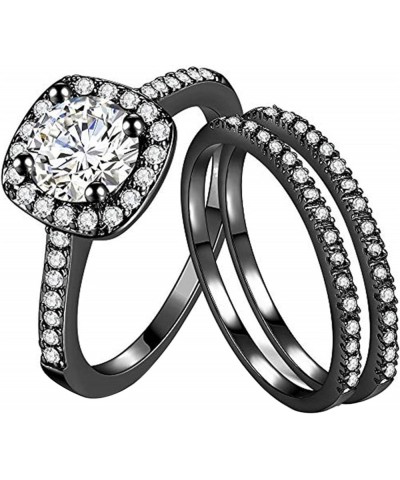 3PCS Wedding Band Ring For Women - Vintage Unique Exquisite Luxury Temperament Stackable Zirconia Diamond Ring Valentine Birt...