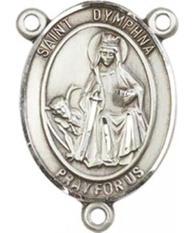 Sterling Silver Catholic Patron Saint Rosary Centerpiece Medal, 3/4 Inch Saint Dymphna $39.21 Pendants