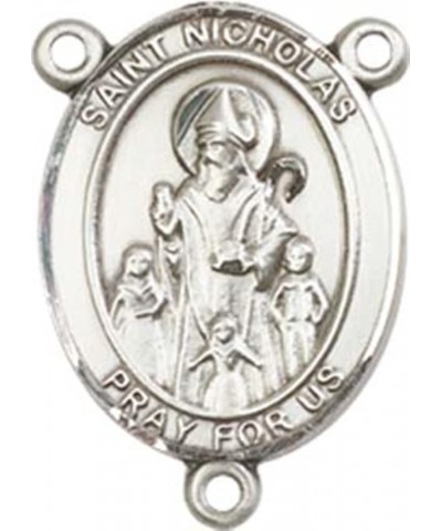 Sterling Silver Catholic Patron Saint Rosary Centerpiece Medal, 3/4 Inch Saint Nicholas $39.21 Pendants