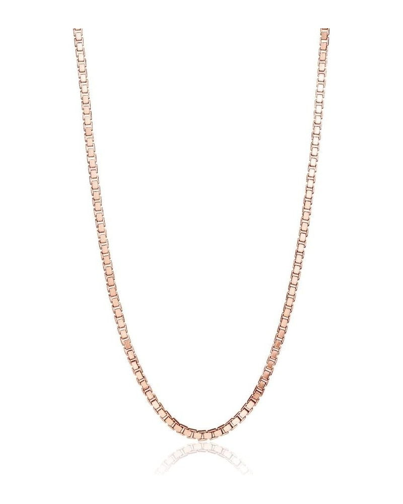 Sterling Silver 1.3mm Box Chain Dainty Necklace, 16-30 Inches 16.0 Inches Rose Gold $11.79 Necklaces