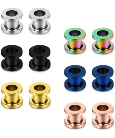 12PCS Mix Color Screw Ear Tunnels Stretching Kit Stainless Steel Gauge Plugs Set Expanders Same Sizes 16G-00G 0G-8mm $8.39 Bo...