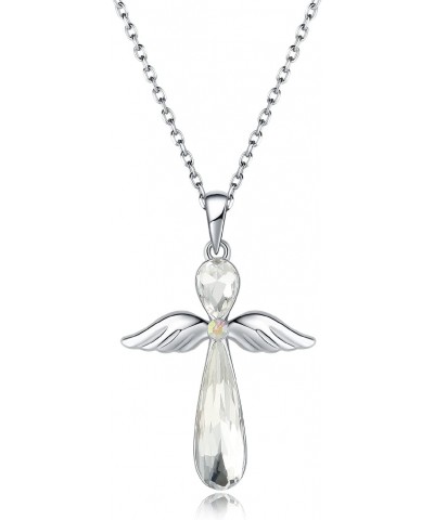 Guardian Angel Pendant Necklace for Women/Girls, Crystal Necklace Jewelry Love Gift $11.52 Necklaces