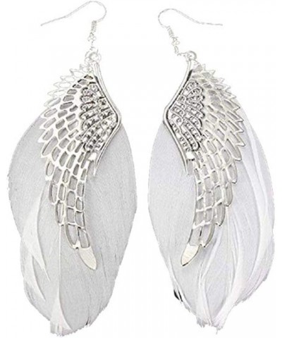 Creative Angel Wings Earrings Retro Feather Pendant Earrings For Women Girl Styling Accessories $3.68 Earrings